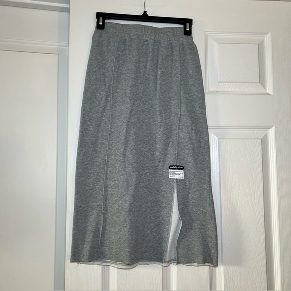 Chuu Dresses & Skirts - Chuu Cotton Blend Pencil Midi Sweat Skirt